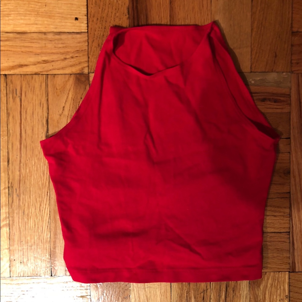 Red crop top